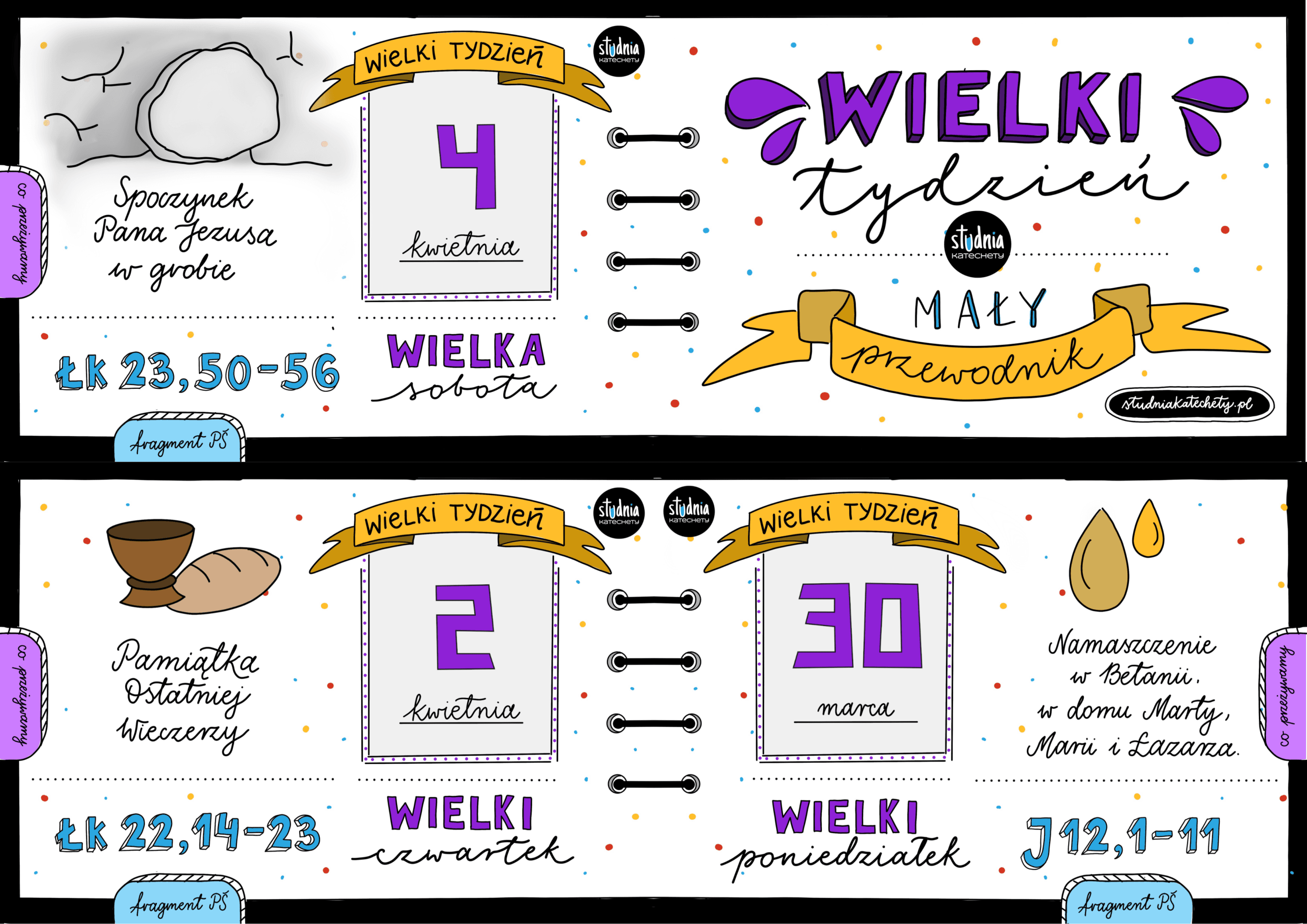 Paczka Katechetycznych Pomocy | KWIECIEŃ | pliki do pobrania i wydruku | 10 infografik + 10 kart pracy (w 2 lub 3 wersjach) ⏬🖨️✂️ - obrazek 6