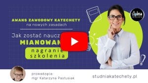 nagranie szkolenia onlain awans zawodowy katechety nowe zasady mianowanie