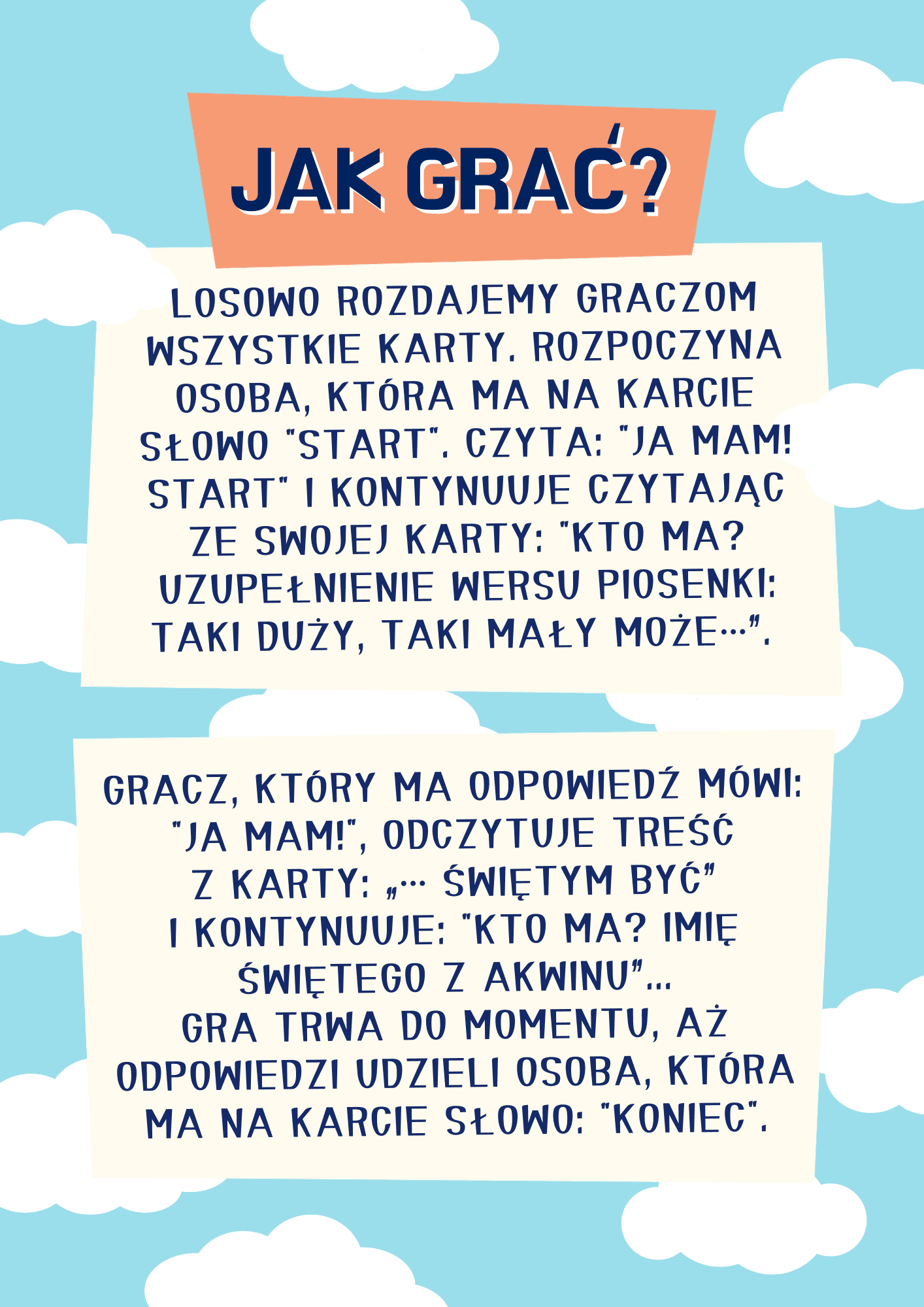 Gra religijna – “JA MAM! KTO MA?” – Wszystkich Świętych - karty w plikach pdf do pobrania i wydruku ⏬🖨️✂️ - obrazek 3