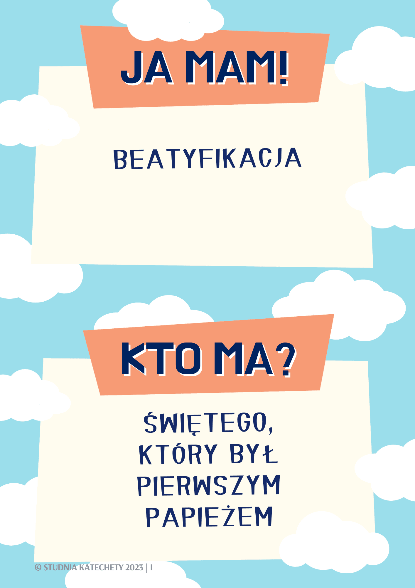 Gra religijna – “JA MAM! KTO MA?” – Wszystkich Świętych - karty w plikach pdf do pobrania i wydruku ⏬🖨️✂️ - obrazek 7