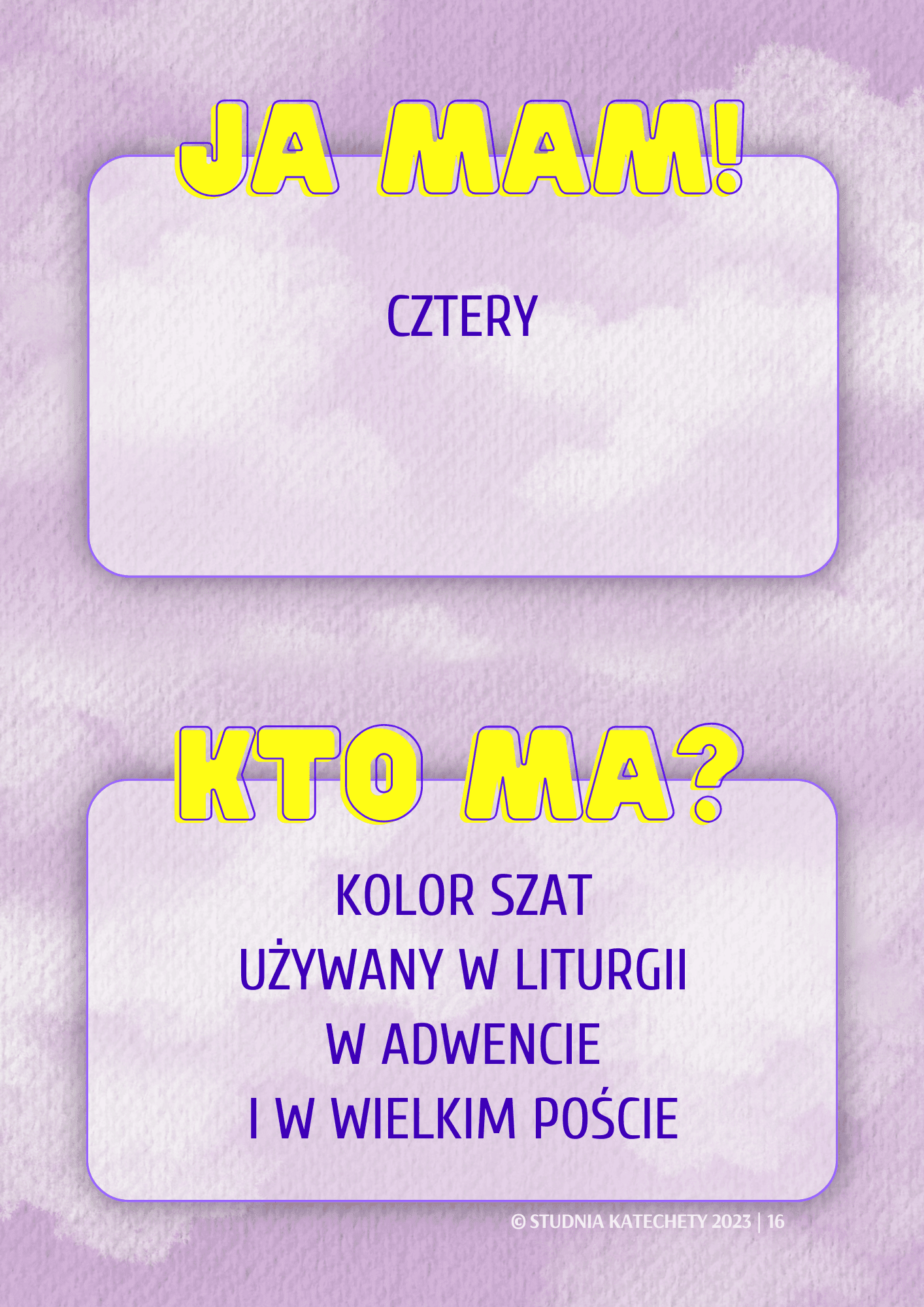 Gra religijna – “JA MAM! KTO MA?” – Rok liturgiczny - karty w plikach pdf do pobrania i wydruku ⏬🖨️✂️ - obrazek 4
