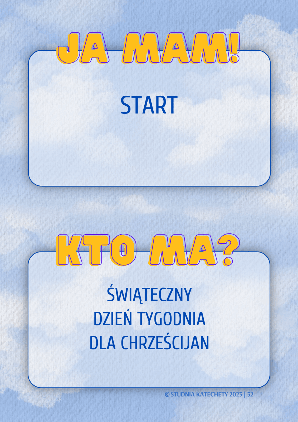 Gra religijna – “JA MAM! KTO MA?” – Rok liturgiczny - karty w plikach pdf do pobrania i wydruku ⏬🖨️✂️ - obrazek 3