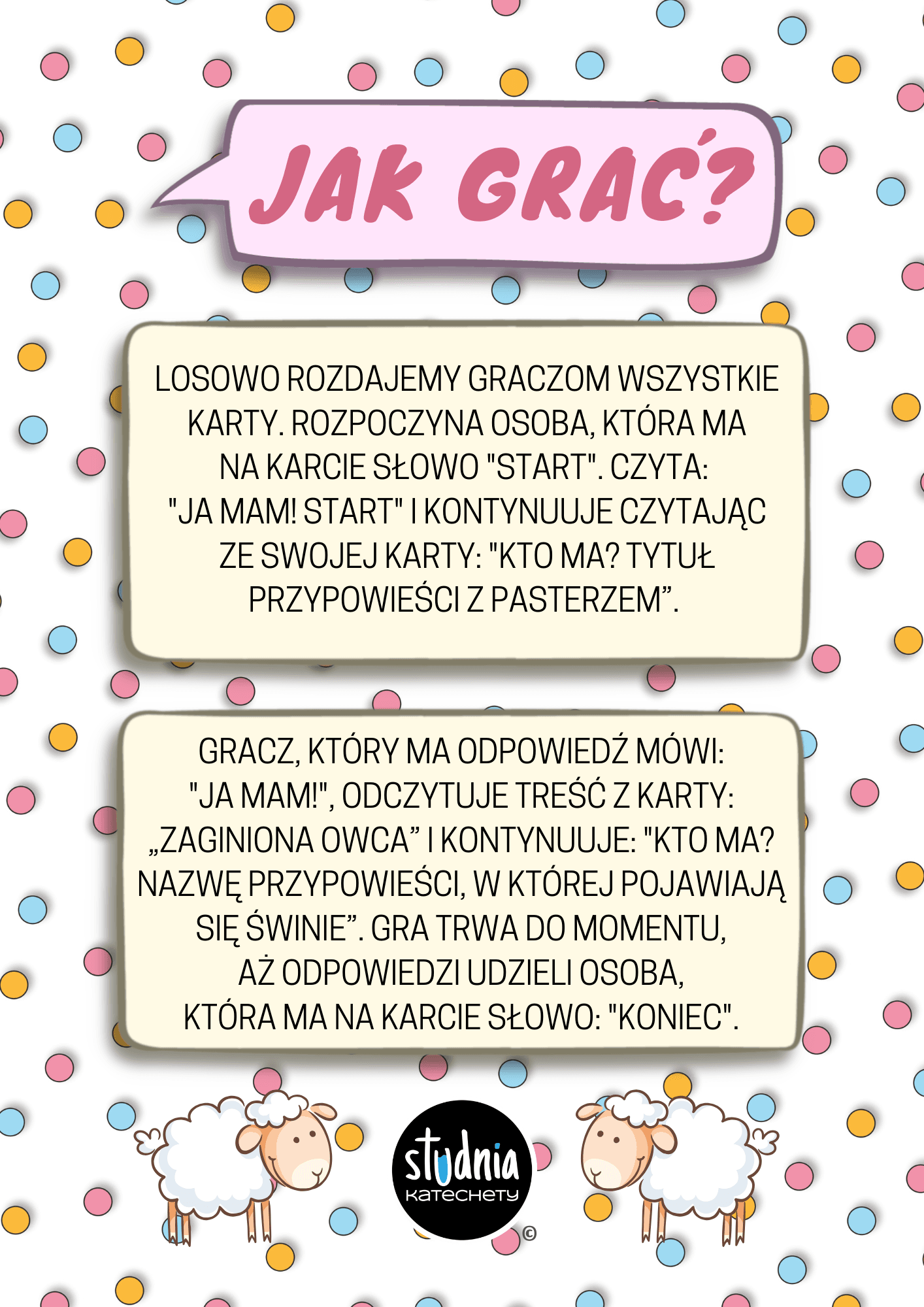Gra religijna – “JA MAM! KTO MA?” – Przypowieści - karty w plikach pdf do pobrania i wydruku ⏬🖨️✂️ - obrazek 2