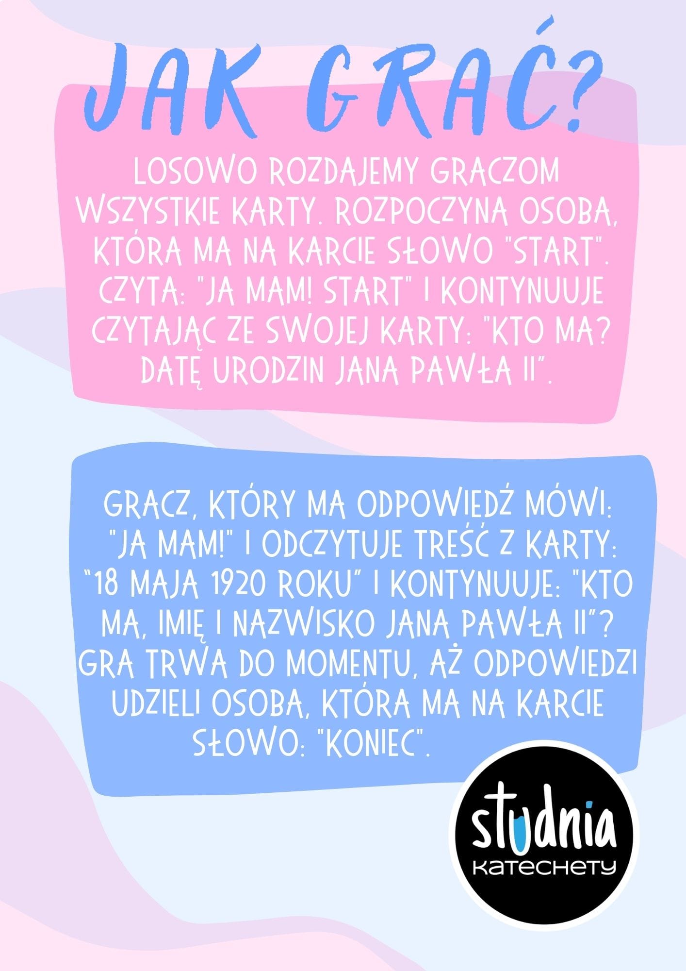 Gra religijna – “Ja mam! Kto ma?” – JAN PAWEŁ II - 32 karty w plikach pdf do pobrania i wydruku ⏬🖨️✂️ - obrazek 6