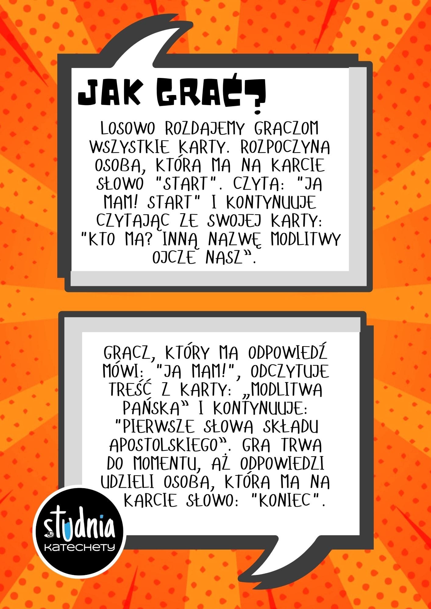Gra religijna – “JA MAM! KTO MA?” – MAŁY KATECHIZM - karty w plikach pdf do pobrania i wydruku (2 x 32 karty, wersja krótsza i dłuższa) ⏬🖨️✂️ - obrazek 3