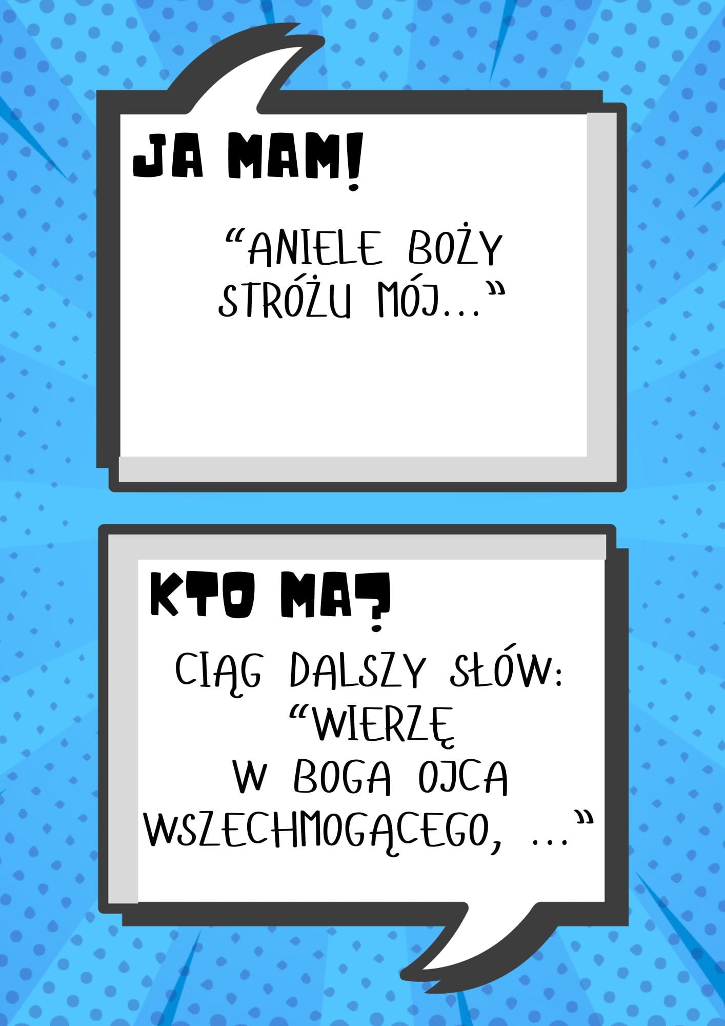 Gra religijna – “JA MAM! KTO MA?” – MAŁY KATECHIZM - karty w plikach pdf do pobrania i wydruku (2 x 32 karty, wersja krótsza i dłuższa) ⏬🖨️✂️ - obrazek 10