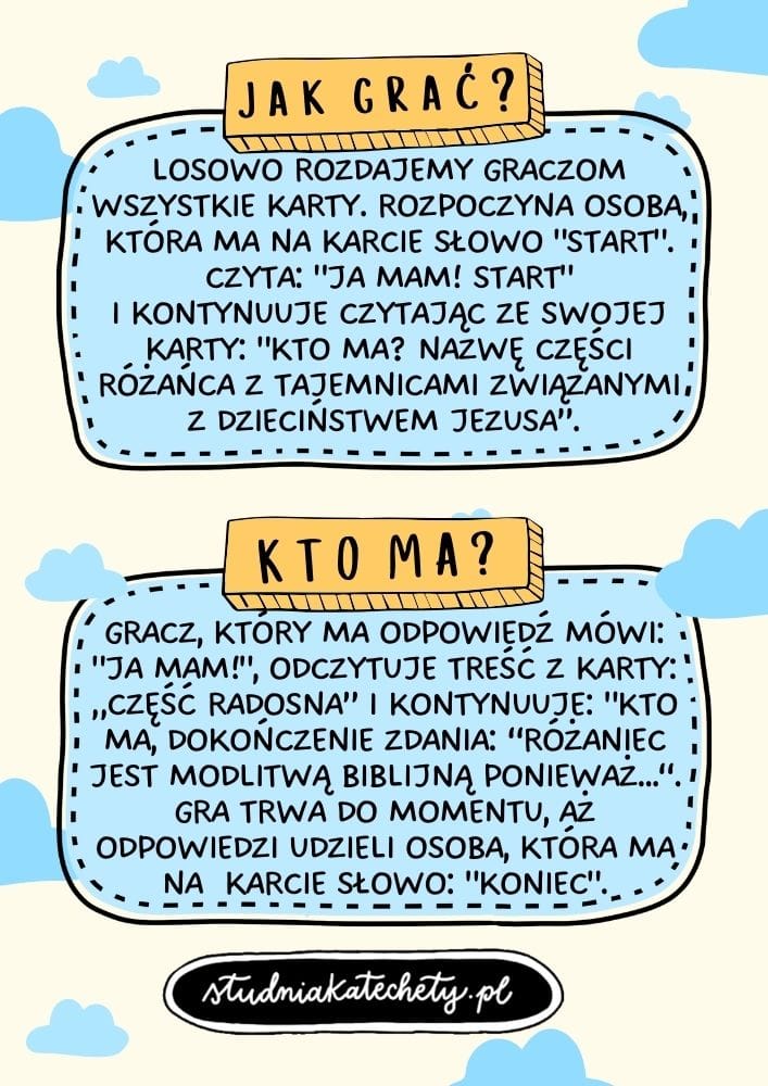 instrukcja gry ja mam kto ma - jak grać w ja mam w kto ma
