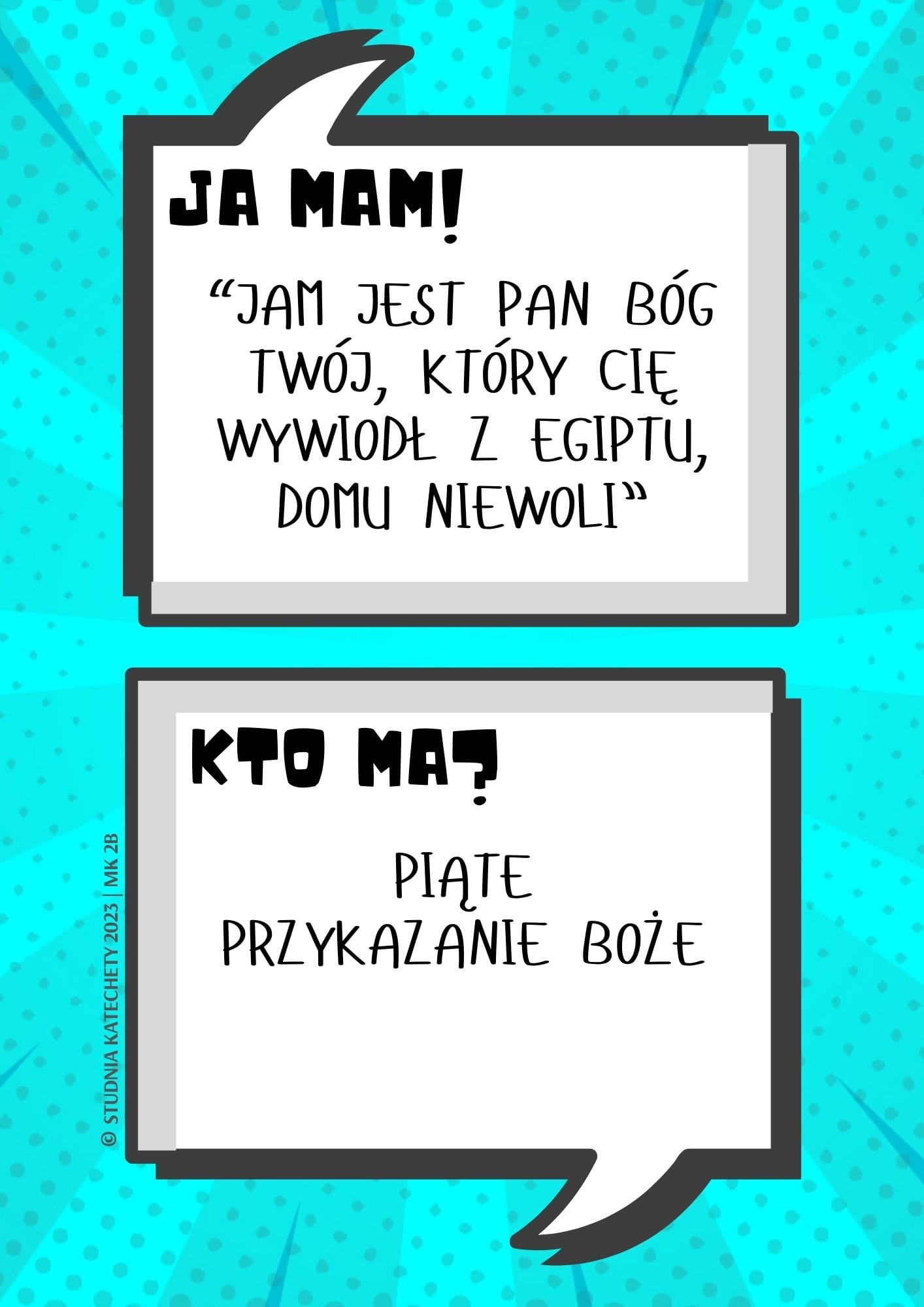 Gra religijna – “JA MAM! KTO MA?” – MAŁY KATECHIZM - karty w plikach pdf do pobrania i wydruku (2 x 32 karty, wersja krótsza i dłuższa) ⏬🖨️✂️ - obrazek 8