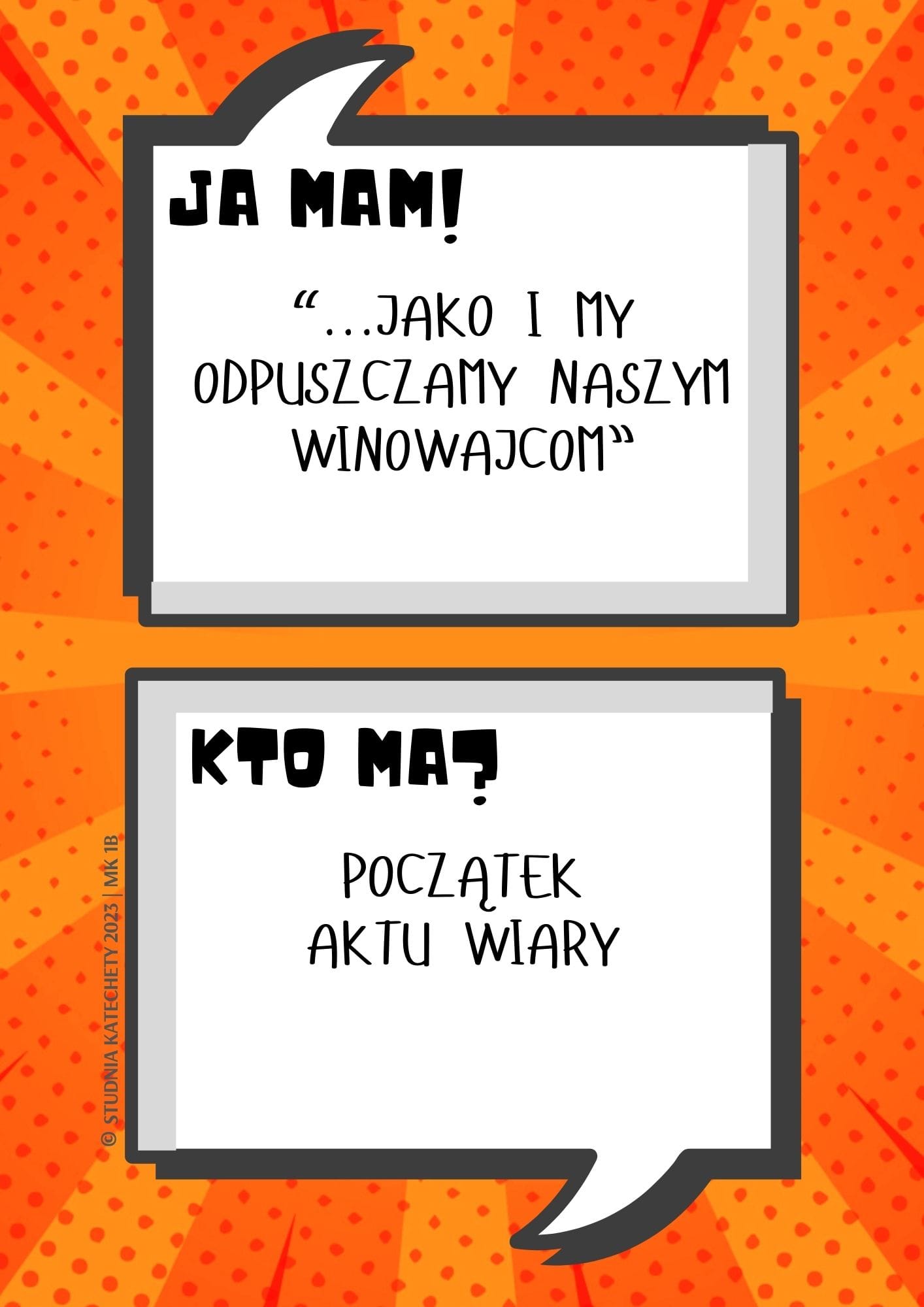 Gra religijna – “JA MAM! KTO MA?” – MAŁY KATECHIZM - karty w plikach pdf do pobrania i wydruku (2 x 32 karty, wersja krótsza i dłuższa) ⏬🖨️✂️ - obrazek 6