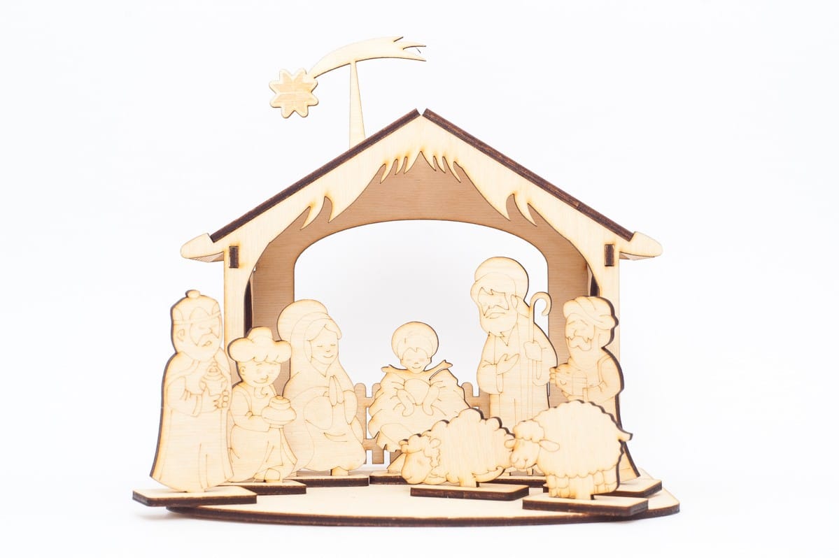 montessori drewniana szopka bożonarodzeniowa puzzle 3d (1)