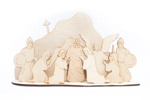 Montessori pusty grób zabawka drewniana pomoc katechetyczna (2)
