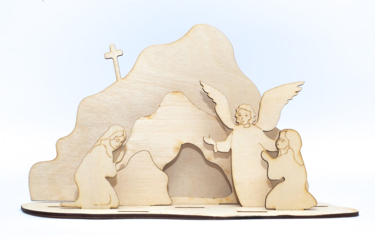 Pusty grób Jezusa - drewniana pomoc katechetyczna, puzzle 3D - obrazek 4