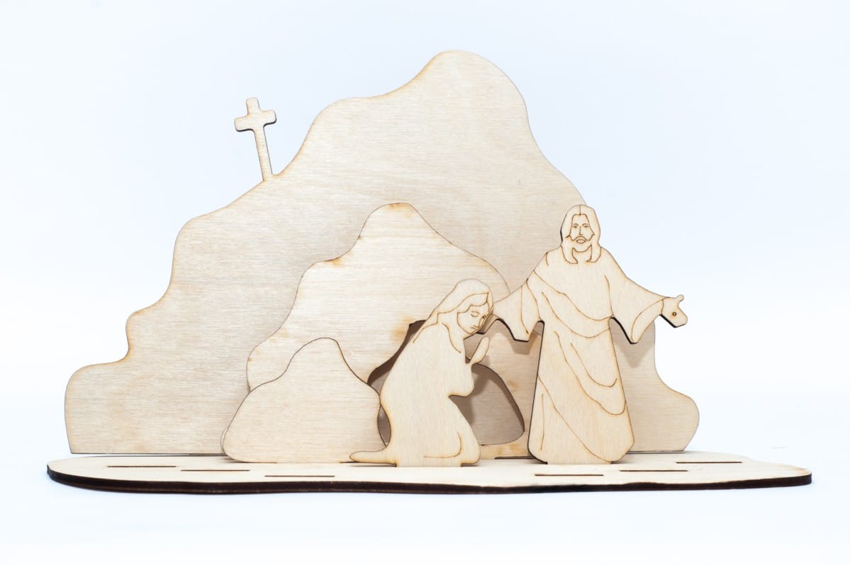 Pusty grób Jezusa - drewniana pomoc katechetyczna, puzzle 3D - obrazek 3
