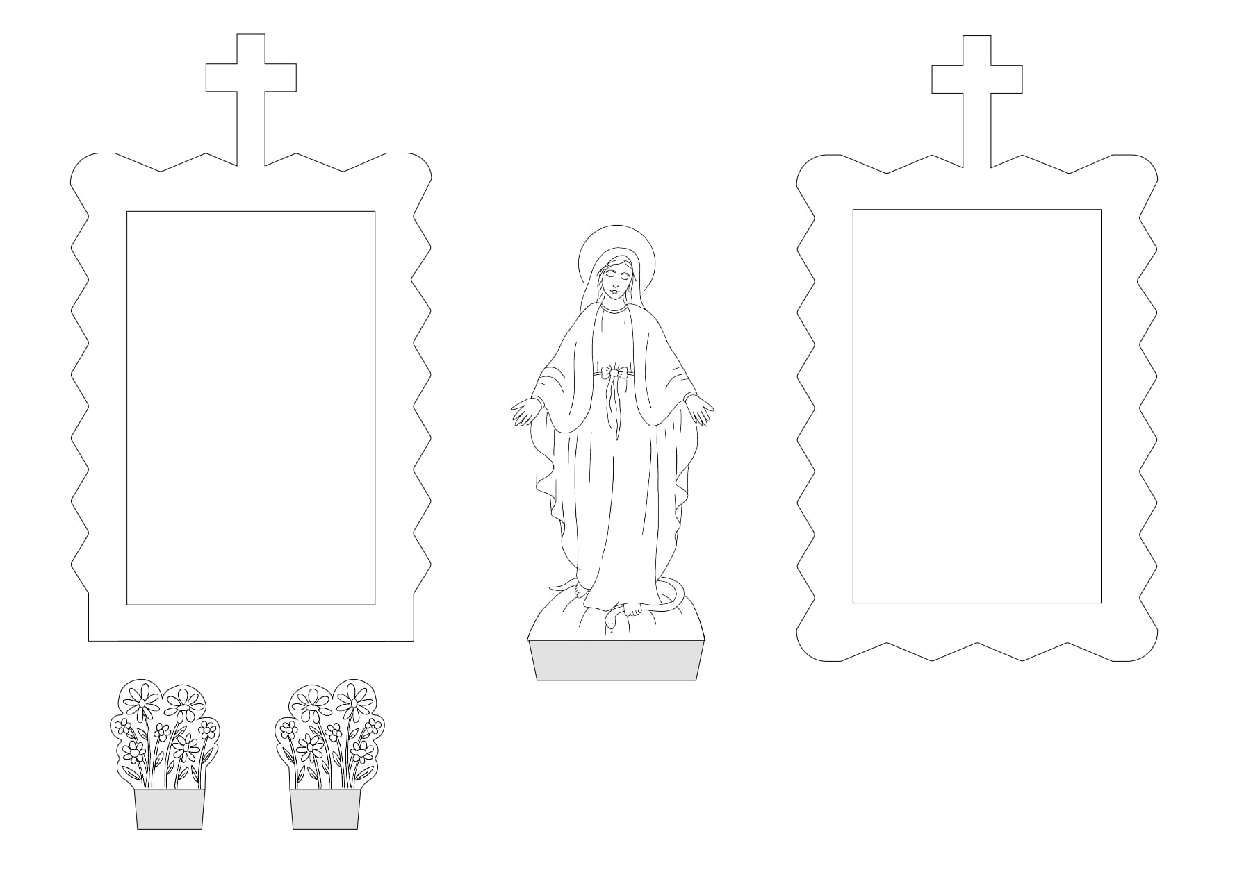 Kapliczka Maryjna - darmowa pomoc katechetyczna na maj - pliki PDF do pobrania ⏬🖨️✂️ - obrazek 5