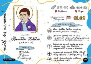 Św. Stanisław Kostka - infografika i karty pracy - pliki PDF do pobrania i wydruku ⏬🖨️