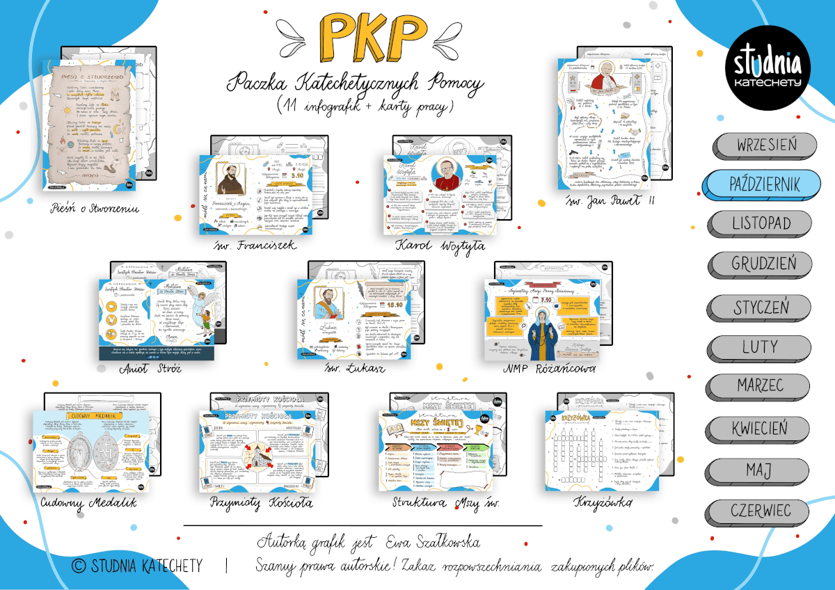 październik katechezy karty pracy i infografiki