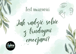 Okładka PDF testu „Jak radzić sobie z trudnymi emocjami”