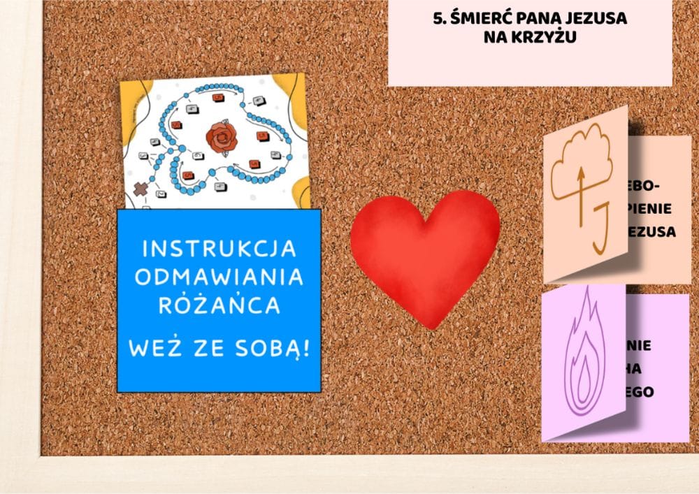 Gazetka o Różańcu z instrukcją odmawiania i interaktywnymi okienkami