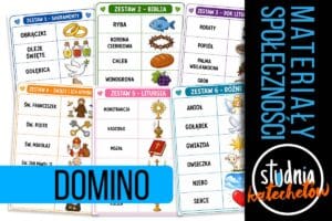 Domino Religijne - Sakramenty, Biblia, Liturgia, Święci i Rok Liturgiczny | pliki PDF do pobrania i wydruku ⏬🖨️✂️