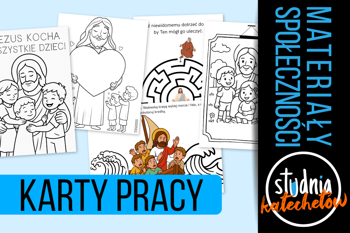Karty pracy PDF o Jezusie i cudach Jezusa dla przedszkola i klas 1–3